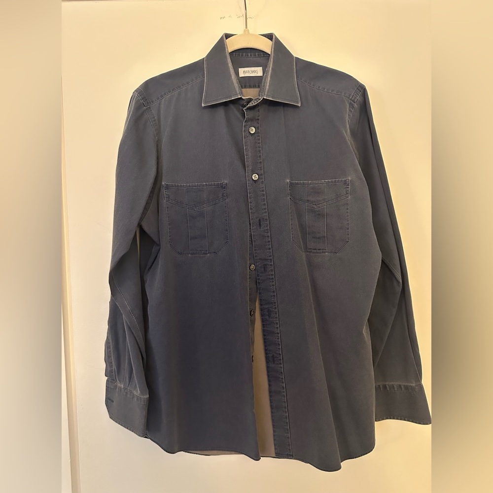 Ascot Chang Custom-Made grey Cotton Dress Shirt - M